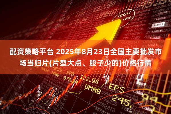 配资策略平台 2025年8月23日全国主要批发市场当归片(片型大点、股子少的)价格行情